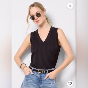 Black v neck tank NWT